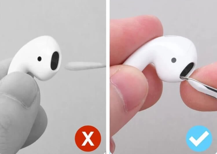 Можно ли мыть AirPods в воде. Вычищать серу нужно с особой осторожностью, тем более, если вы пользуетесь острым предметом. Фото.