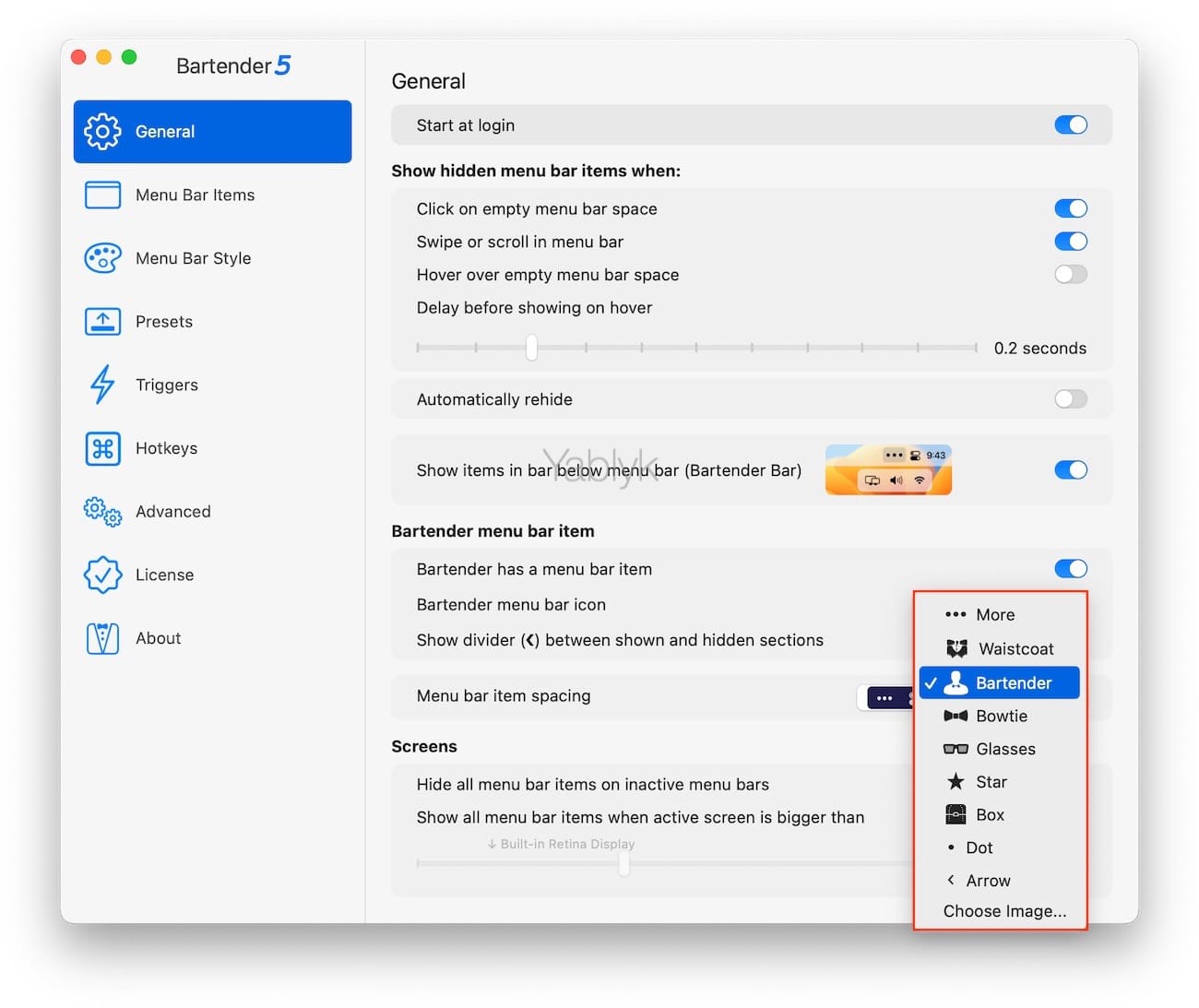 Обзор Bartender 5 для macOS - полный контроль над строкой меню
