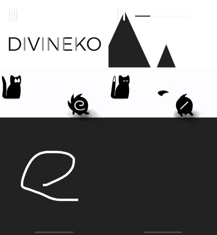 Divineko — игра на скорость. От качества вашего рисунка будет зависеть, распознает его игра или нет. Фото.