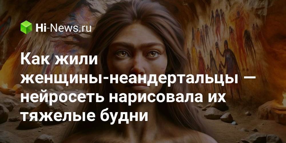 Как жили женщины-неандертальцы — нейросеть нарисовала их тяжелые будни