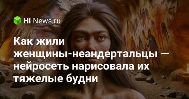 Как жили женщины-неандертальцы — нейросеть нарисовала их тяжелые будни
