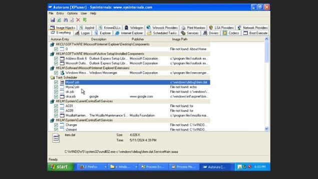 Примеры вредоносного ПО на Windows XP