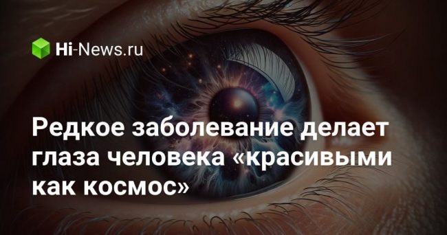 Редкое заболевание делает глаза человека «красивыми как космос»