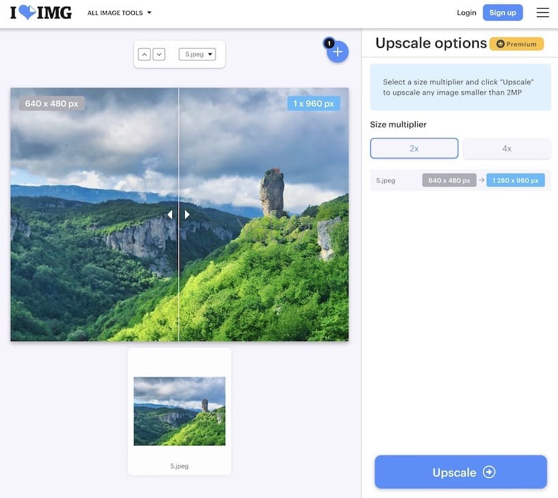 Как улучшить качество фото  при помощи онлайн-сервиса ILoveIMG.com