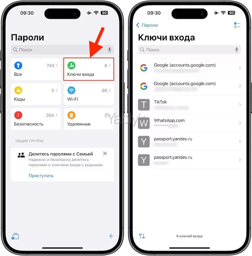 Ключи входа в приложении «Пароли» в iOS: что это и как пользоваться