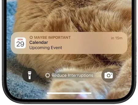 ios 18 1 focus reduce interruptions