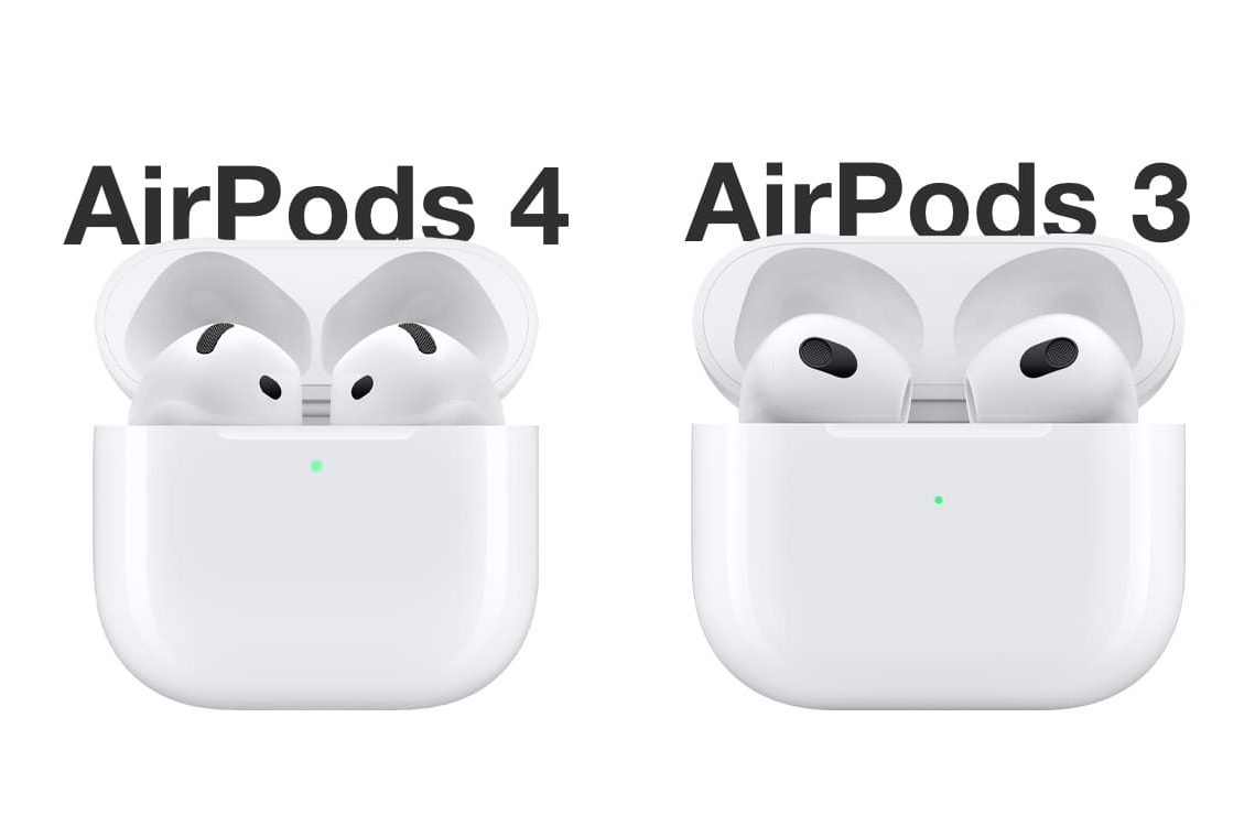 Сравнение AirPods 4 и AirPods 3