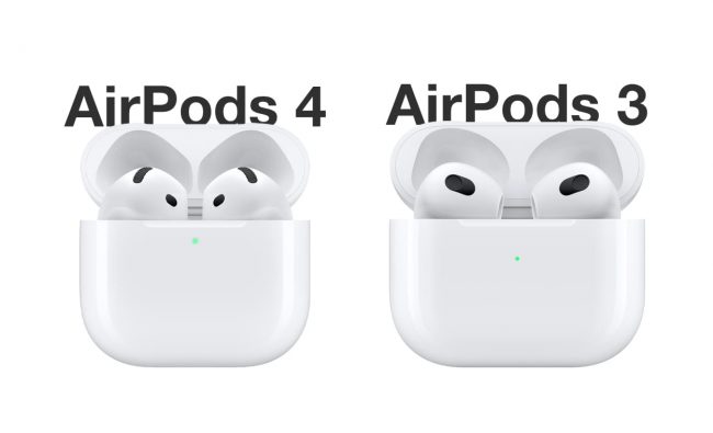 Сравнение AirPods 4 и AirPods 3