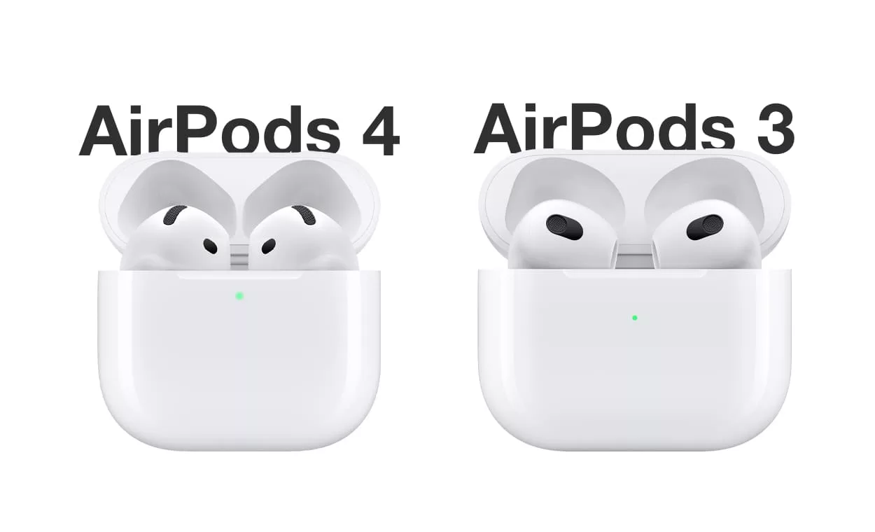 Сравнение: AirPods 4 и AirPods 3