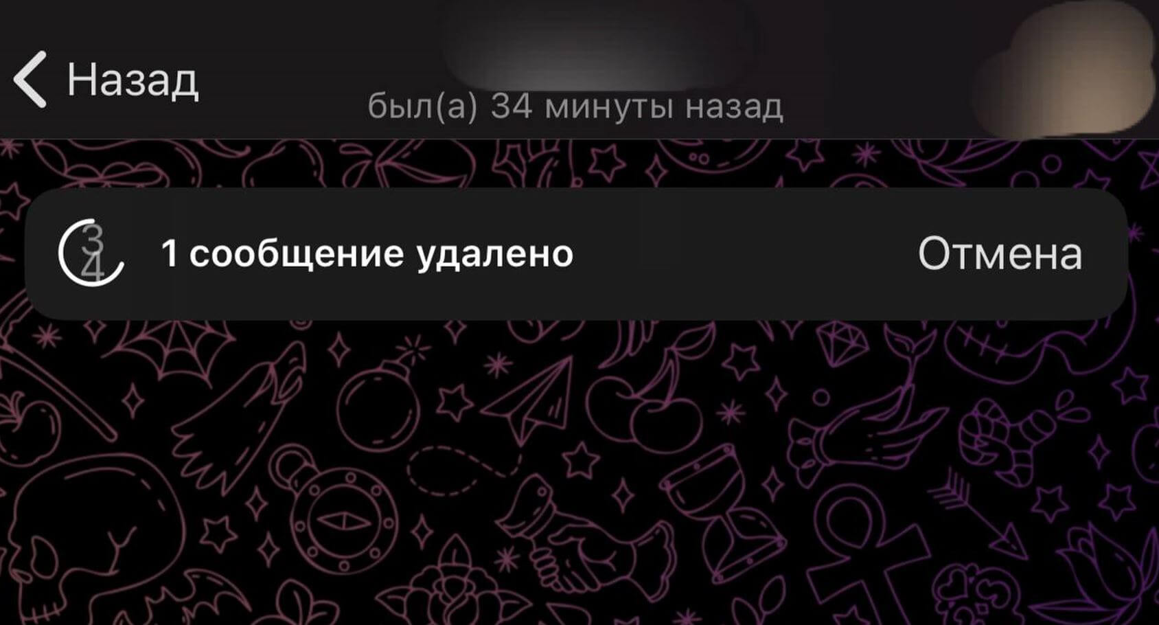 Что делать, если удалил сообщение только у себя в Телеграм. Удалили сообщение? Не переживайте, ведь есть время его восстановить! Фото.