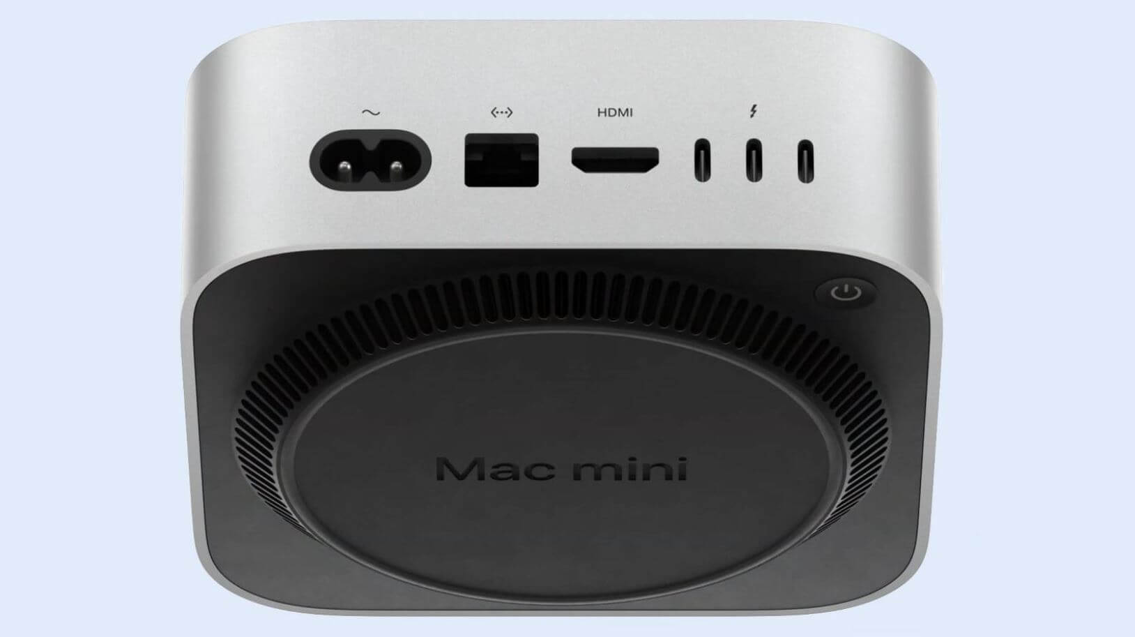 Дизайн Mac mini M4. Mac mini стал меньше в размерах и получил дополнительный разъём USB-C. Фото.