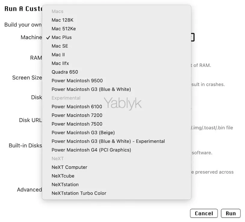 Как запускать старые версии Mac OS в браузере?