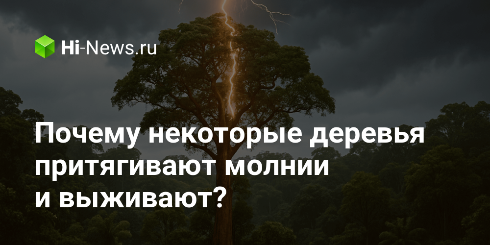 Почему некоторые деревья притягивают молнии и выживают?