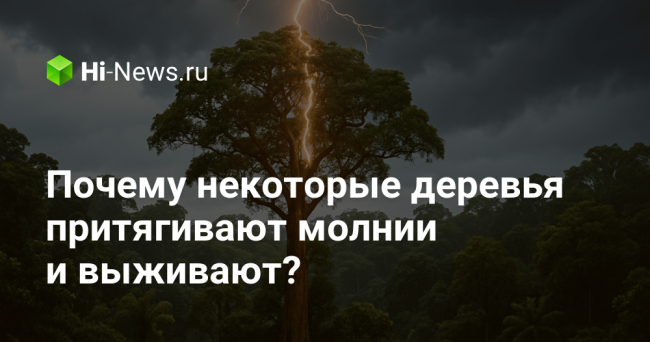 Почему некоторые деревья притягивают молнии и выживают?