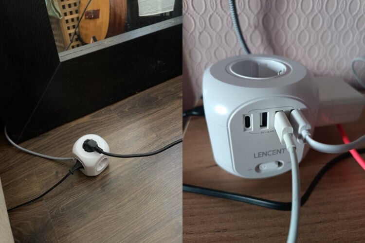Сетевой удлинитель с USB. Получите компактный сетевой фильтр. Сетевой удлинитель с USB. Получите компактный сетевой фильтр. Фото.