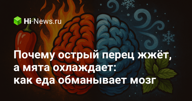 Почему острый перец жжёт, а мята охлаждает: как еда обманывает