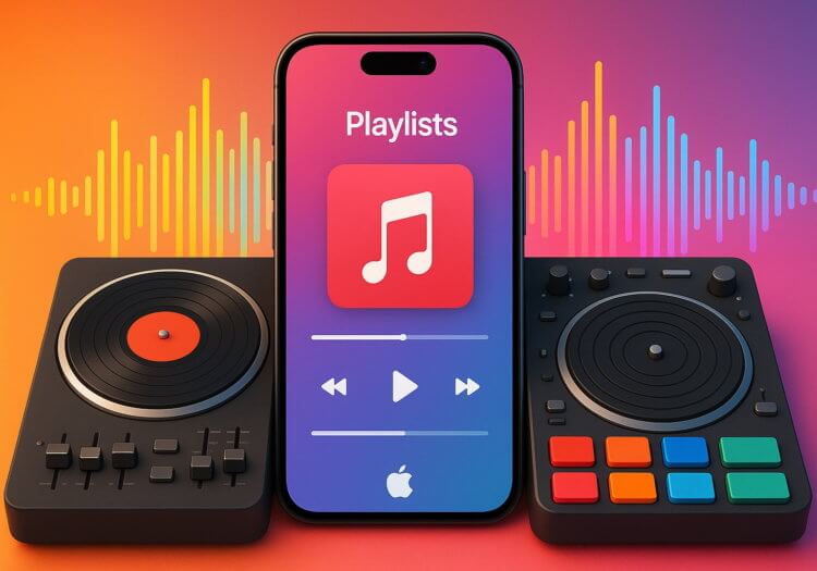 AutoMix в Apple Music: как iOS 26 превращает плейлисты в DJ-сеты. Apple Music теперь будет сам миксовать треки в ваших плейлистах. AutoMix в Apple Music: как iOS 26 превращает плейлисты в DJ-сеты. Apple Music теперь будет сам миксовать треки в ваших плейлистах. Фото.