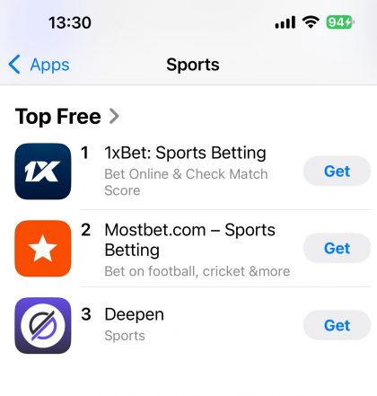sports free appstore