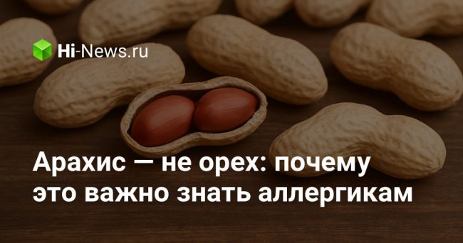 Арахис — не орех: почему это важно знать аллергикам