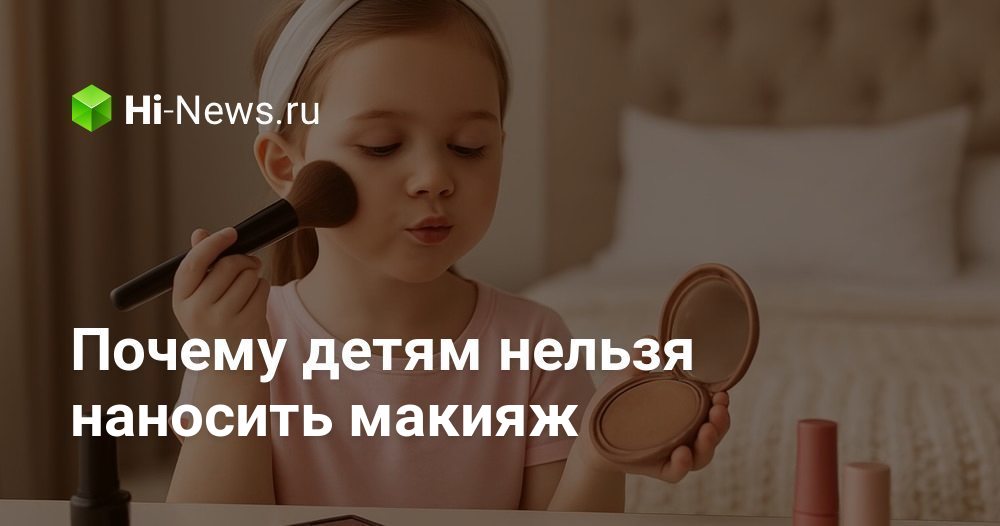 Почему детям нельзя наносить макияж