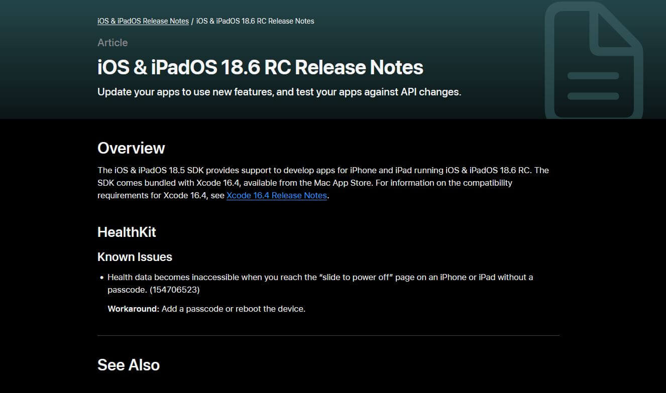 Новые функции iOS 18.6. Сайт Apple для разработчиков также сообщает, что это iOS 18.6 Release Candidate. Новые функции iOS 18.6. Сайт Apple для разработчиков также сообщает, что это iOS 18.6 Release Candidate. Фото.