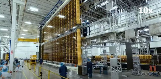 Гигантскую солнечную батарею для лунной станции впервые развернули во всю