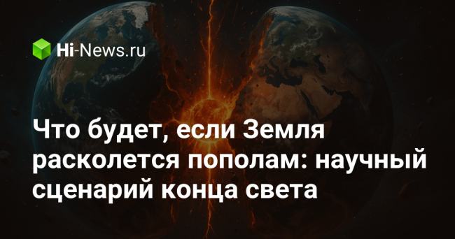 Что будет, если Земля расколется пополам: научный сценарий конца света