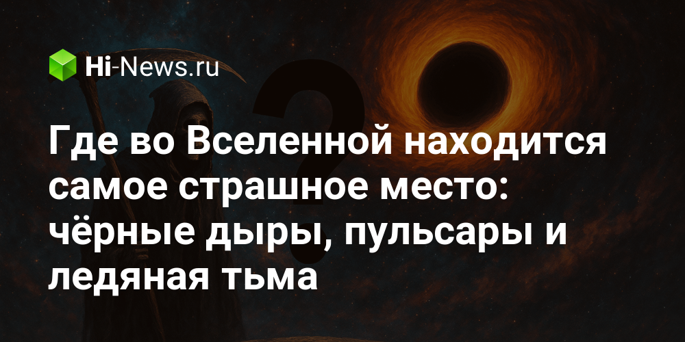 Где во Вселенной находится самое страшное место: чёрные дыры, пульсары