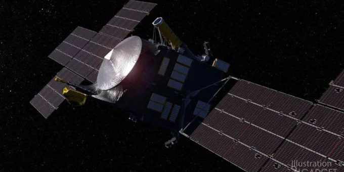 межпланетная станция «Психея» запечатлела Землю и Луну (3 фото +