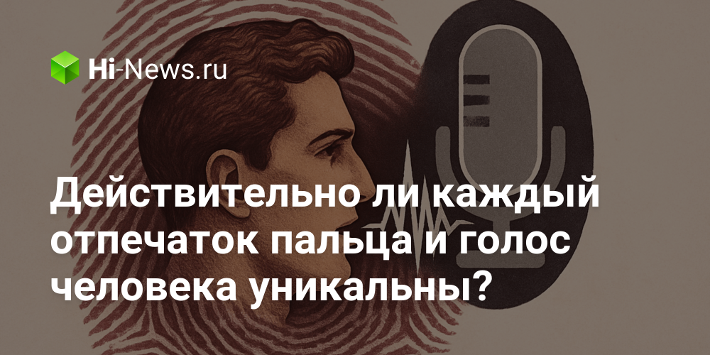 Действительно ли каждый отпечаток пальца и голос человека уникальны?