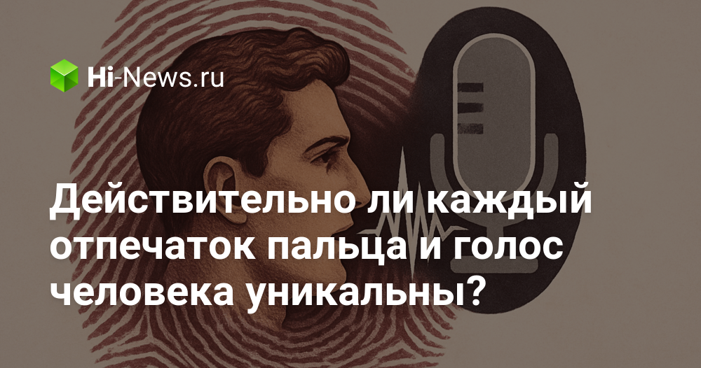 Действительно ли каждый отпечаток пальца и голос человека уникальны?