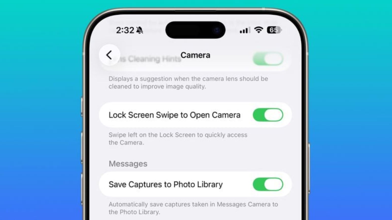 Новые функции iOS 26.1. Отключение запуска камеры с локскрина — еще одно нововведение iOS 26.1 beta 4. Фото: macrumors.com. Фото.