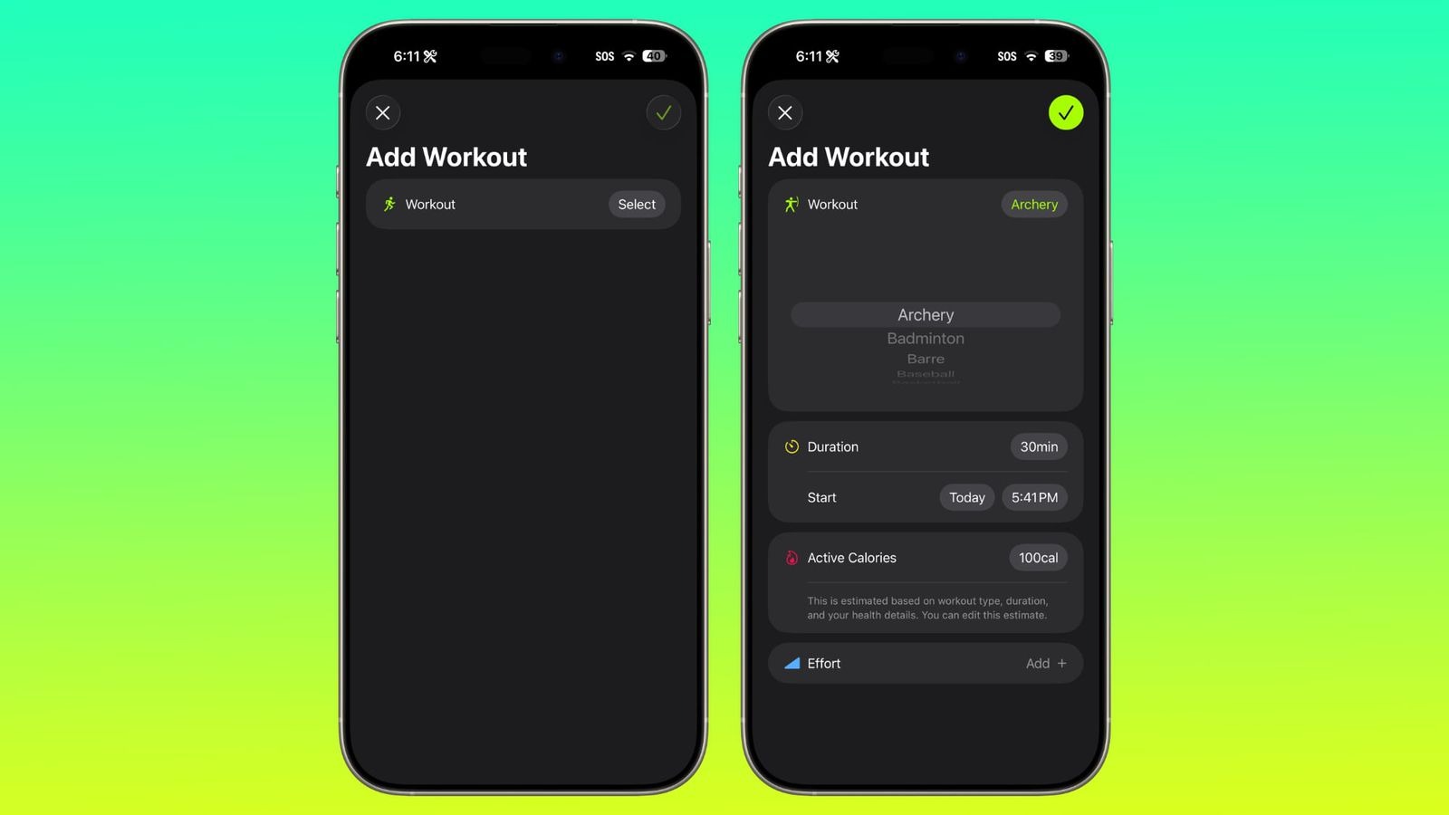 Новые функции в iOS 26.1. Создавайте свои тренировки. Изображение: macrumors.com. Фото.
