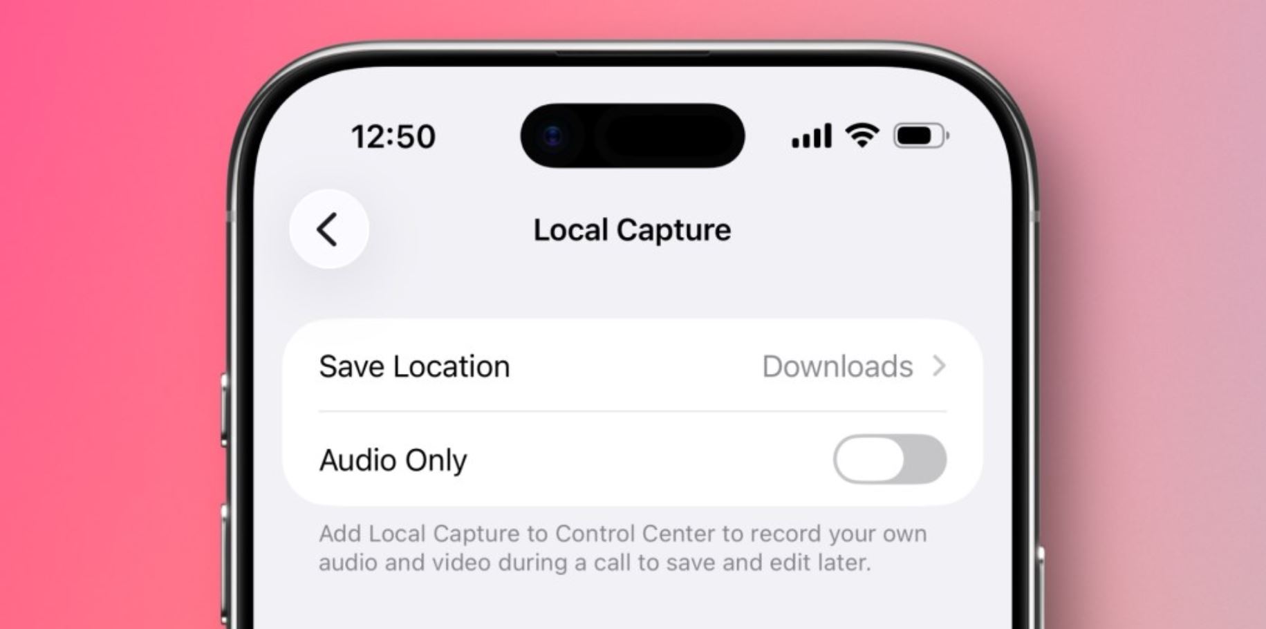 Новые функции в iOS 26.1. Новая настройка позволяет сохранять часть экрана с видео или аудиозвонком. Фото: 9to5mac. Фото.