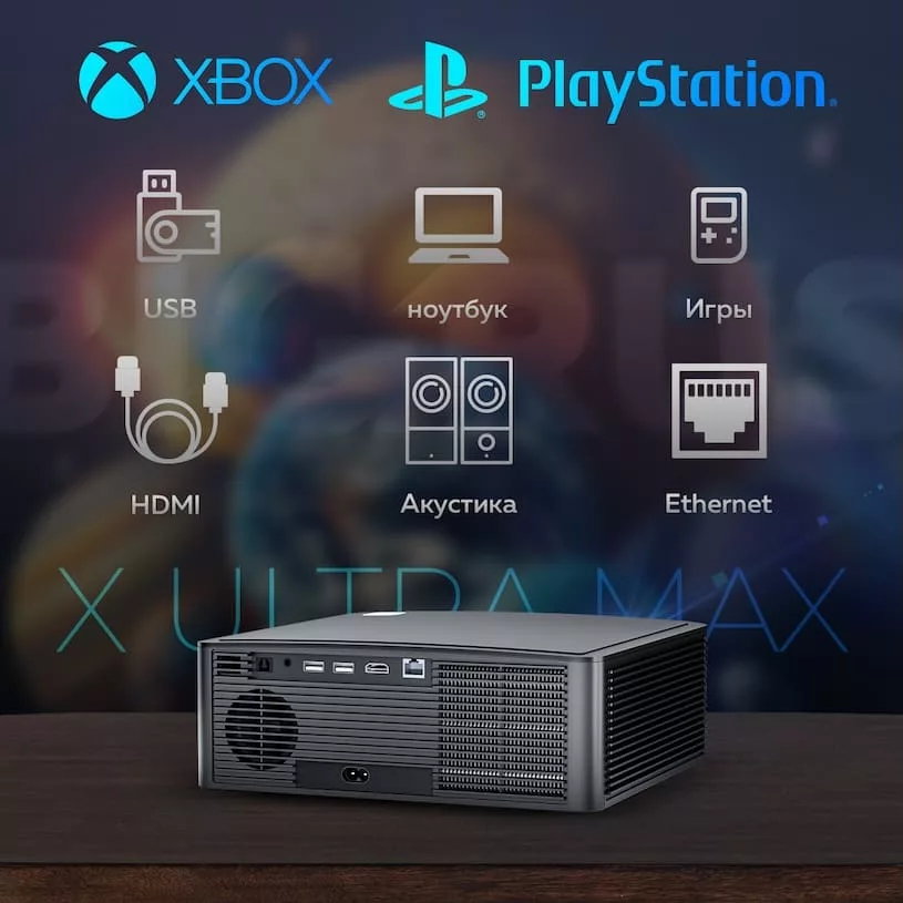 Подключение устройств к проектору BIGRUS X ULTRA MAX