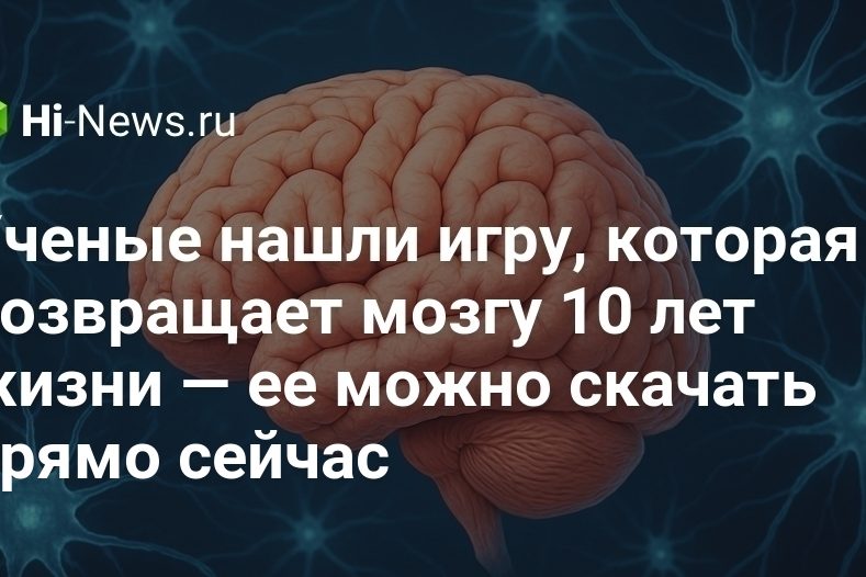 Ученые нашли игру, которая возвращает мозгу 10 лет жизни —