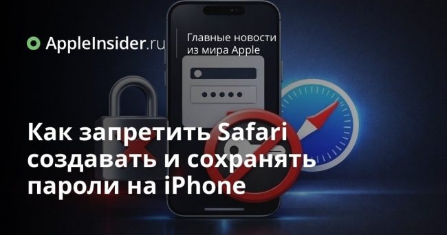 Как запретить Safari создавать и сохранять пароли на iPhone