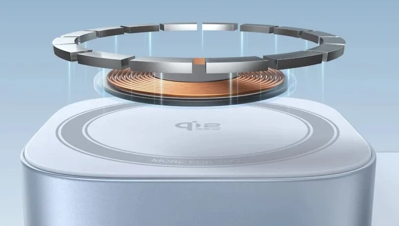 Магниты в беспроводной зарядной станции Ugreen Qi2 25 Вт MagFlow 3-in-1 (W711)