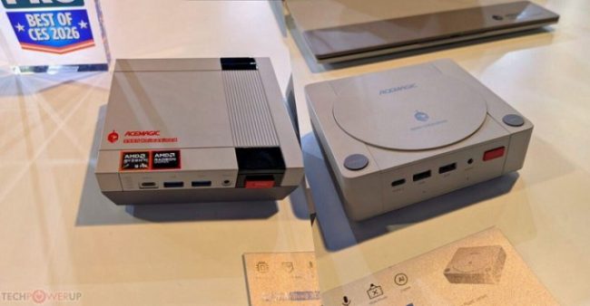 Acemagic показала мини-ПК в виде приставок Sony PlayStation, NES и
