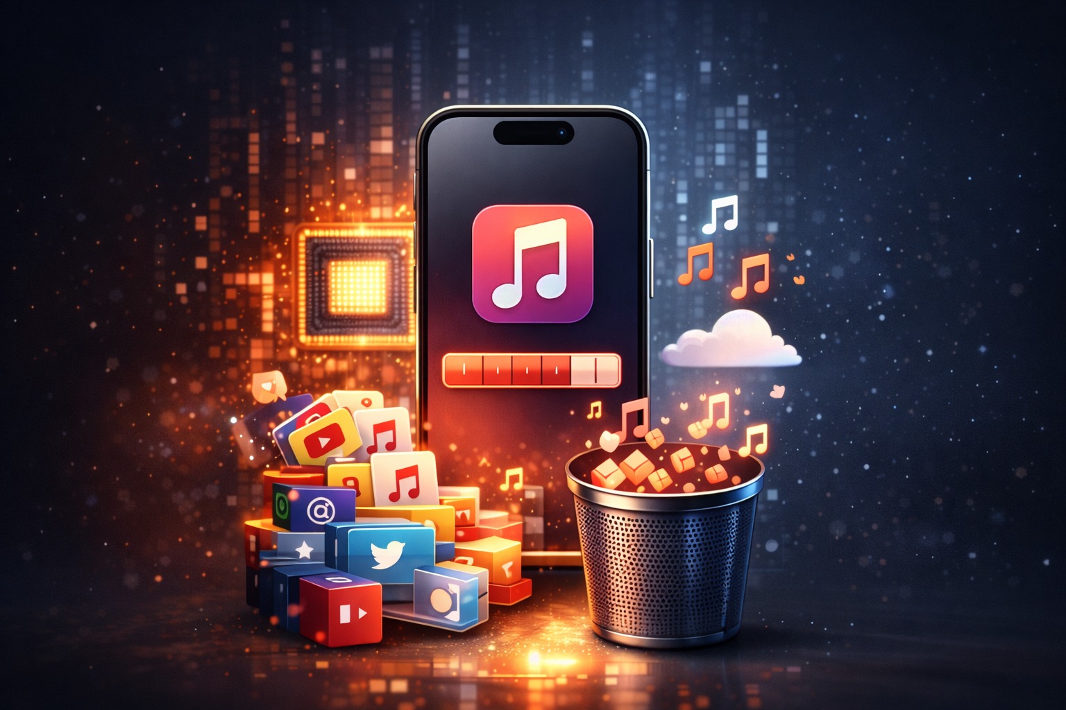 Apple Music занимает много памяти на iPhone? Включите эту скрытую функцию и освободите место на смартфоне. Apple Music может увеличиться до неприличных размеров. Фото.