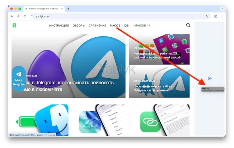 Как войти в режим разделенного экрана в Хроме