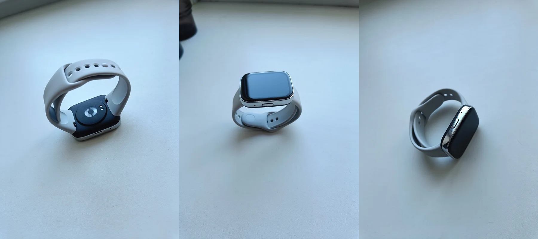 Недорогие умные часы. Часы отдаленно напоминают Apple Watch. Фото.