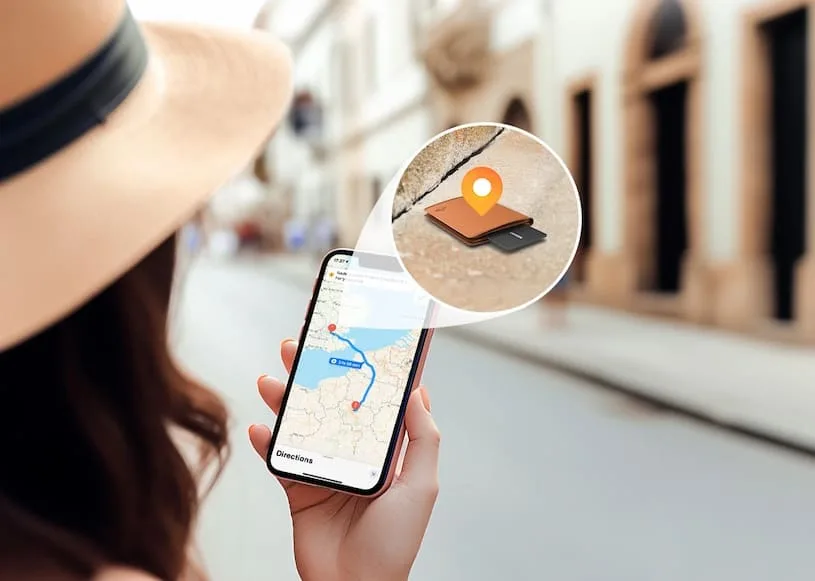 Поиск кошелька на улице при помощи трекера