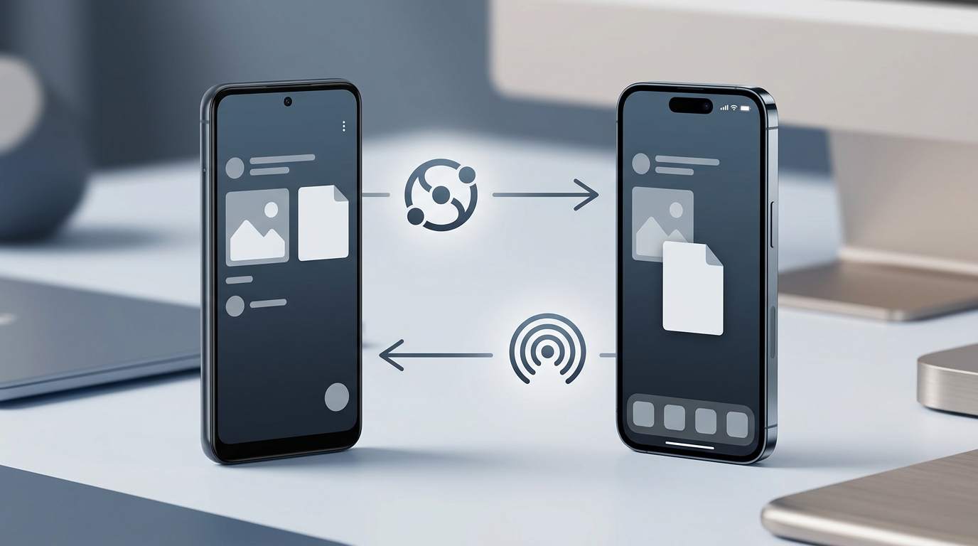 Обмен файлами между Android и iPhone через Quick Share и AirDrop