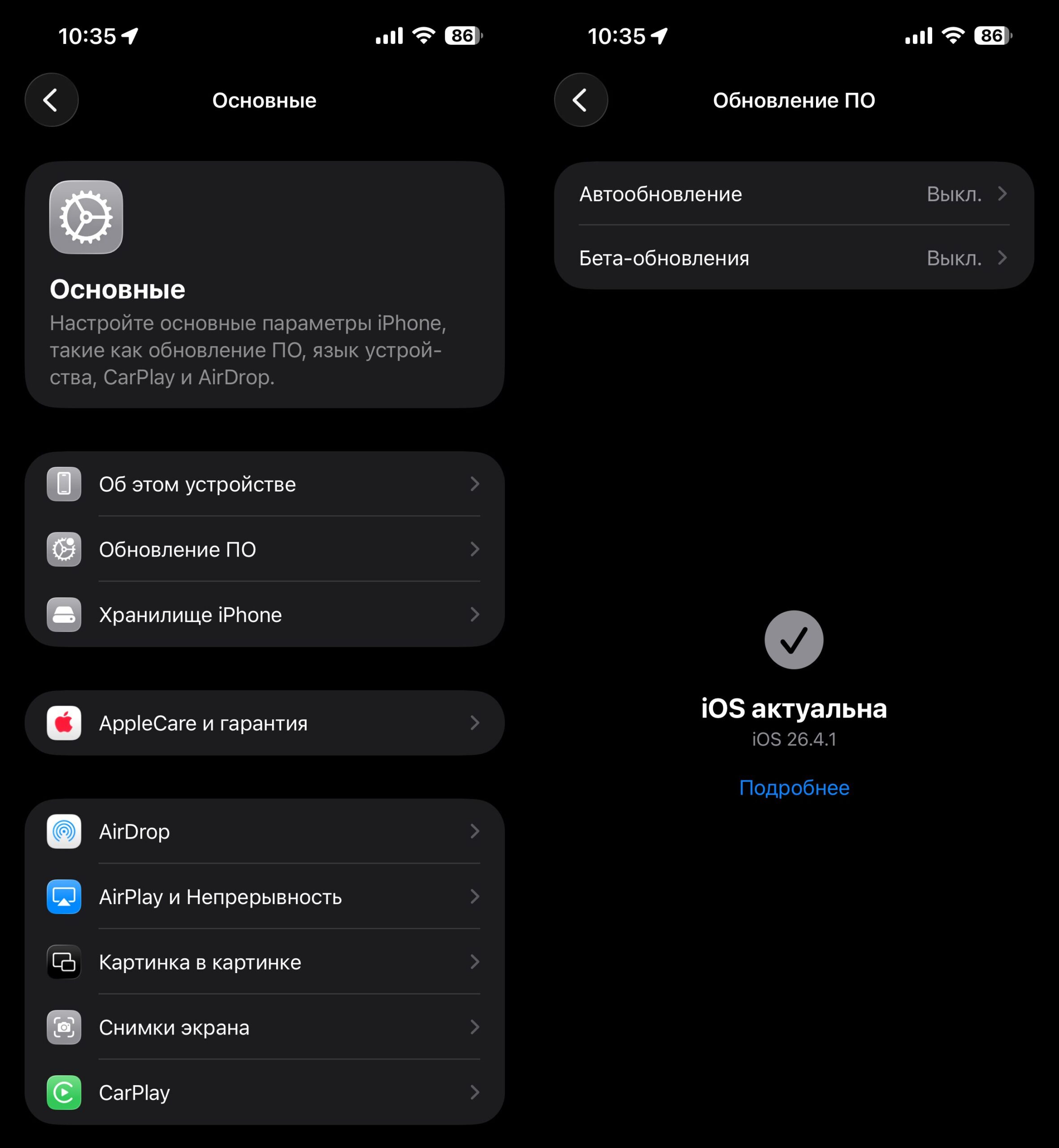 Настройка Perplexity для CarPlay. iOS 26.4.1 тоже подойдет. Фото.