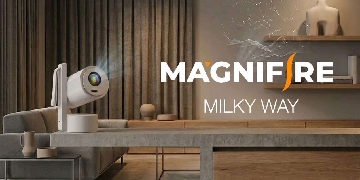 Проектор Magnifire Milky Way с аккумулятором, автофокусом и Android 13