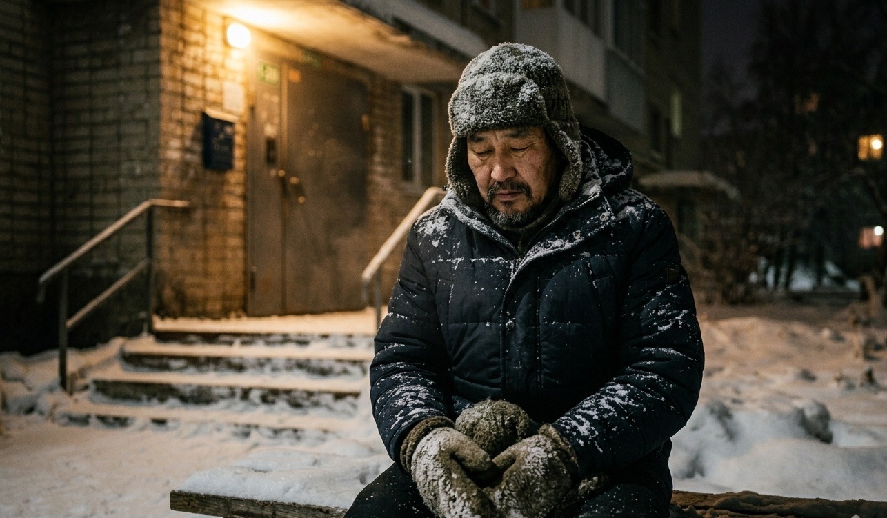 Замерзший житель Якутии пережил клиническую смерть. Фото.