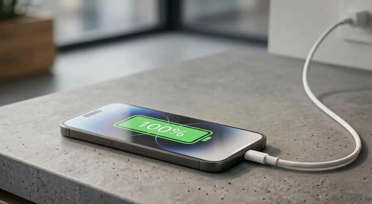 iphone 100 percent charged