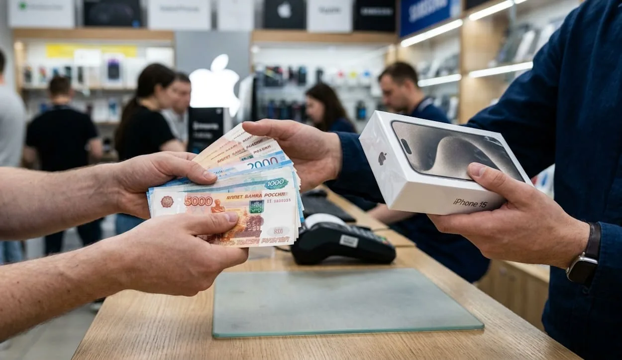 Продажа iPhone за российские рубли