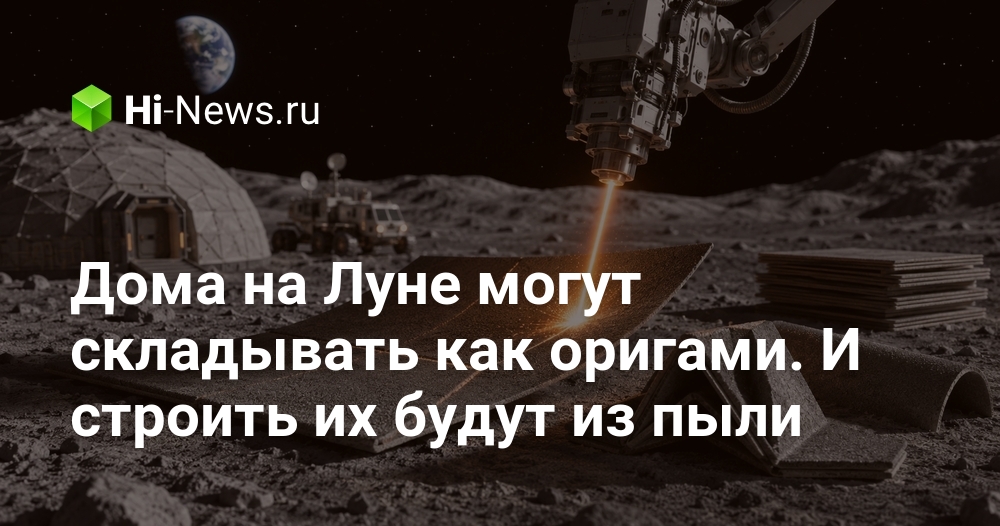 Дома на Луне могут складывать как оригами. И строить их